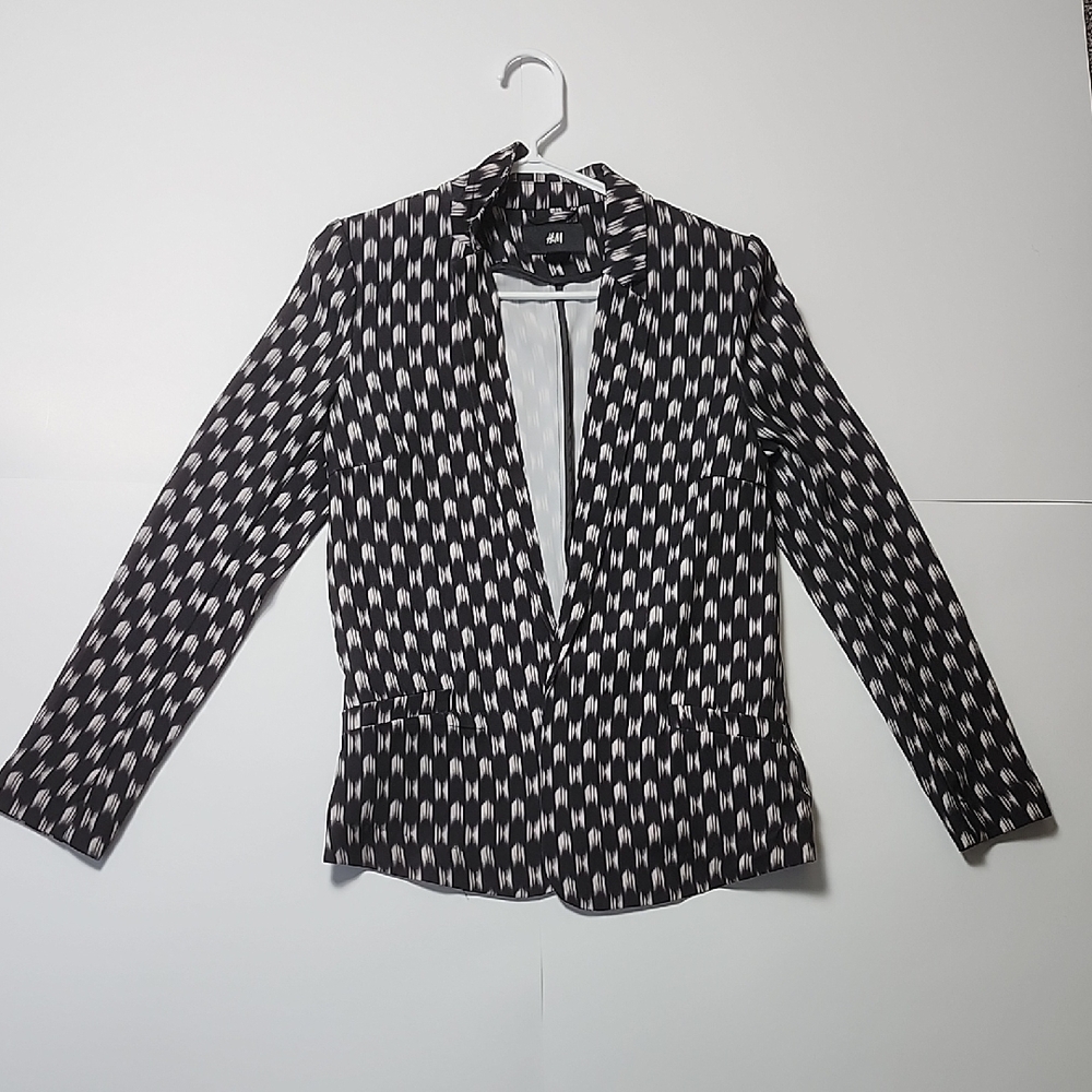 LIKE NEW H&M Monochrome Patterned Women's Blazer